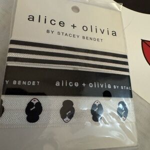 Alice + Olivia Iconic Black and White Hair Tie Set - NWT in plastic